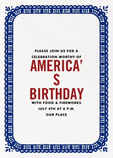 Party Platter - 4th of July Invitation by Crate & Barrel