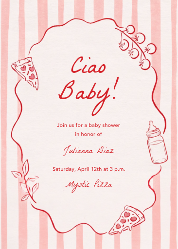 Amore Pizza - Baby Shower Invitation by Paperless Post