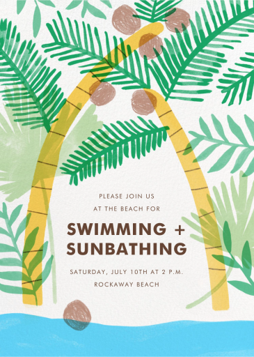 Coconut Shore - Pool Party Invitation by Paperless Post