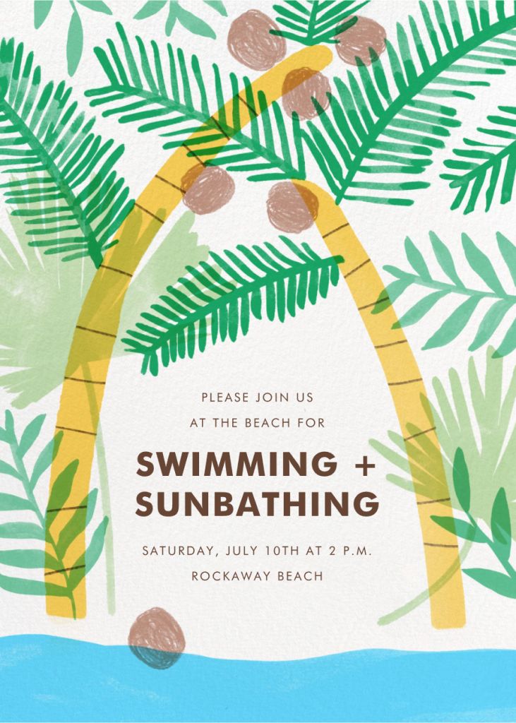 Coconut Shore Invitation
