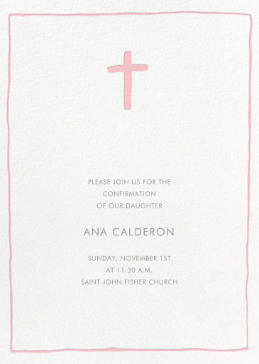 Crux Emblem - Religious Invitation by Linda and Harriett
