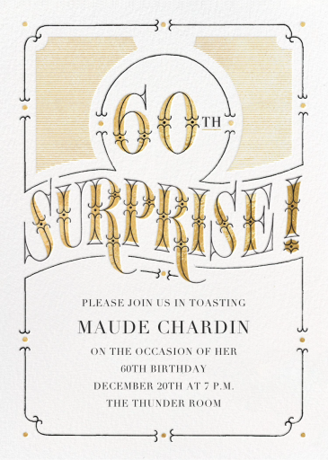 The Gilded Age - 60th Birthday Invitation by Paperless Post
