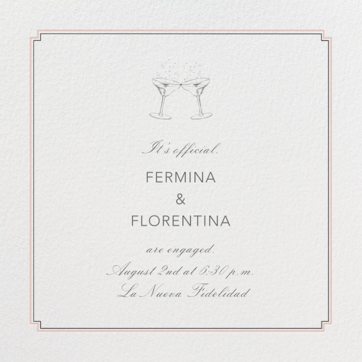 Indented Corners Frame - Engagement Party Invitation by Paperless Post