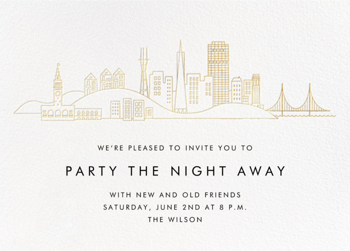 City Skyline View - Party Invitation by paperless_post