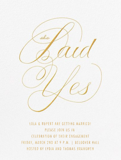 Croquembouche - Engagement Party Invitation by Paperless Post