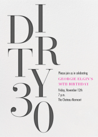 Dirty Thirty by Paperless Post