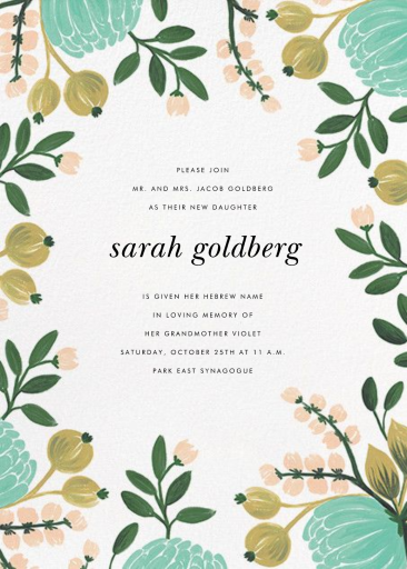 Blue Blooms - First Communion Invitation by Rifle Paper Co.