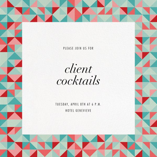 Quilt Block - Invite - Cocktail Party Invitation by Paperless Post
