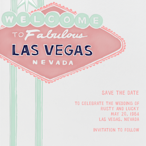 Vegas Welcome - Save the Date by Paperless Post