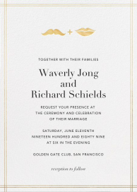 Lips and Stache (Wedding) - Wedding Invitation by Jonathan Adler