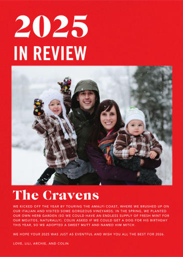 In Review - Holiday Card by Paperless Post