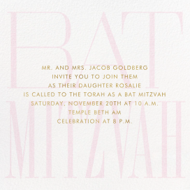 Mitzvah Type - Bar & Bat Mitzvah Invitation by Paperless Post