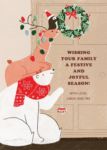 Wreath Support - Holiday Card by Paperless Post
