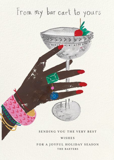 Jeweled Toast - Holiday Card by Mr. Boddington's Studio