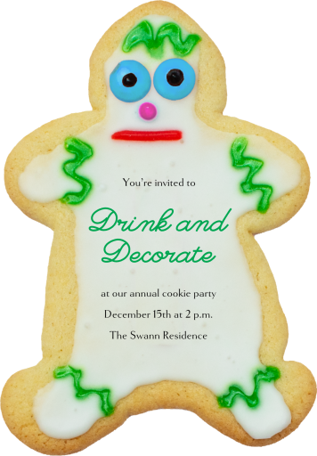 Cookie Cutout - Christmas Party Invitation by Gentle Thrills