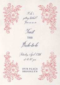 Swirls and Flowers - Bridal Shower Invitation by Emilia Wickstead