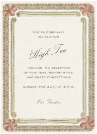 «Draped Petals» - Invitación de fiesta de Fin Fellowes