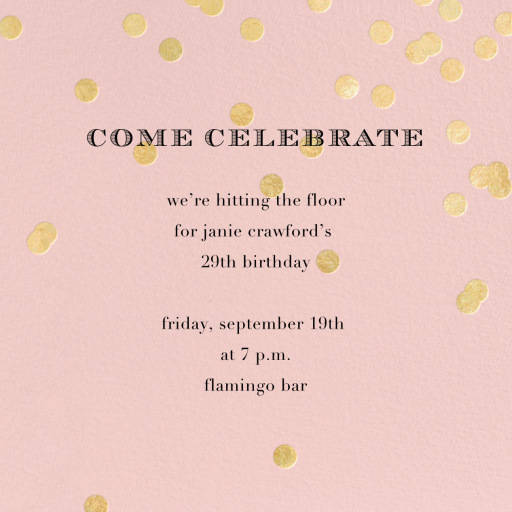 KS Come Celebrate - Birthday Invitation by kate spade new york