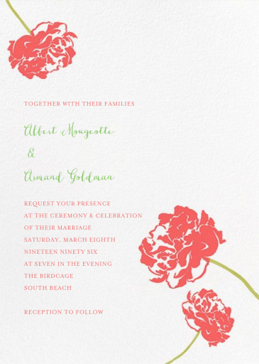 Carnation - Invitation by Paperless Post