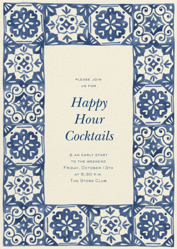 Amalfi Tiles - Happy Hour Invitation by Paperless Post