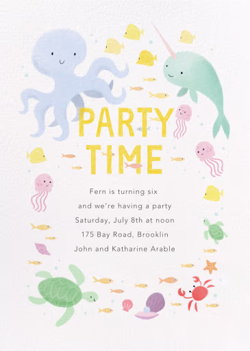 Sea of Love - Birthday Invitation by Paperless Post