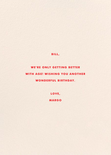 King of Clubs (Danielle Kroll) - Birthday Card by Red Cap Cards - Back