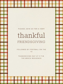 Tattersall - Thanksgiving Invitation by Paperless Post