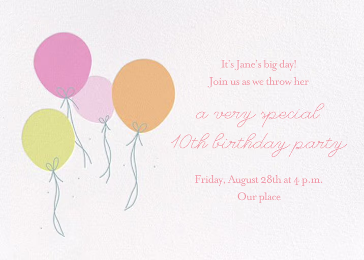 Floating Festivities - Birthday Invitation by Little Cube
