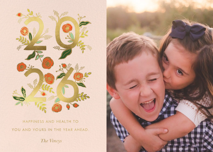 Poppy New Year Photo - New Year's Card by Rifle Paper Co.