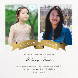 TBT Ribbon - Graduation Party Invitation by Cheree Berry Paper & Design