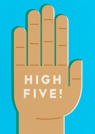 High 5 - Business Greeting Card by The Indigo Bunting