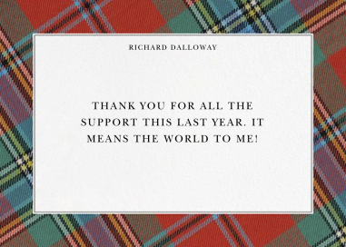 Tartan (Stationery) - Stationery by Oscar de la Renta
