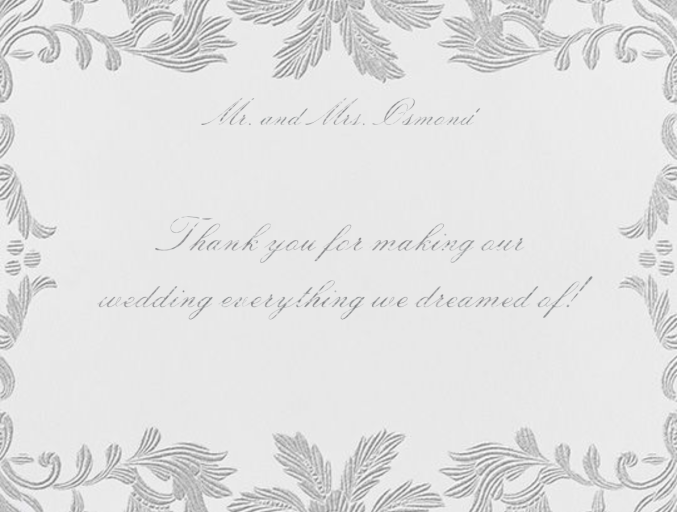 Leaf Lace II (Thank You) by Oscar de la Renta