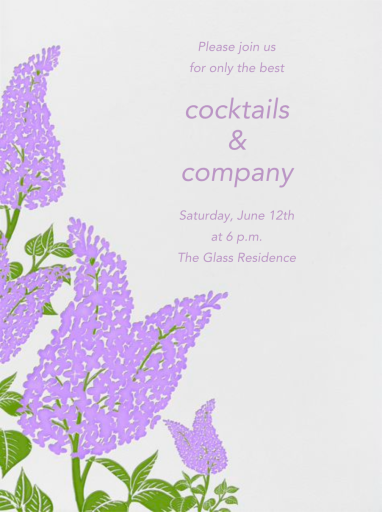 Lilac Flowers - Invitation by Paperless Post