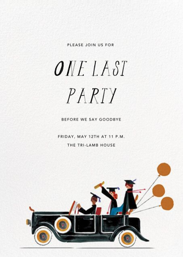 Road Trip to Portland - Graduation Party Invitation by Mr. Boddington's Studio