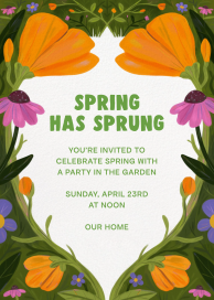 Spring Floral Garden Invitation