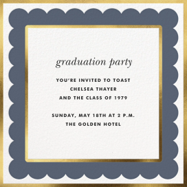 Scalloped Border - Graduation Party Invitation by kate spade new york