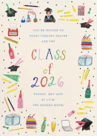 Classroom Accessories - Graduation Party Invitation by Mr. Boddington's Studio