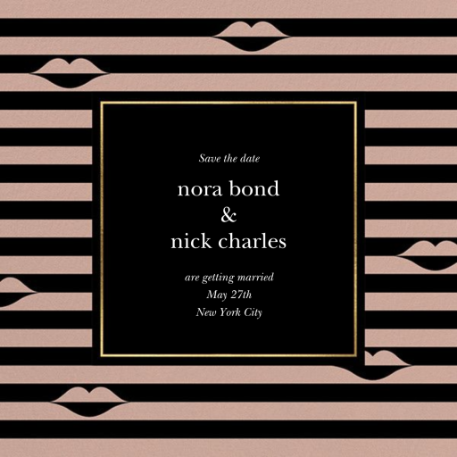 Sealed Lips Photo - Save the Date by kate spade new york - Back