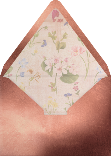 Floral Baby in Bloom Invitation Envelope