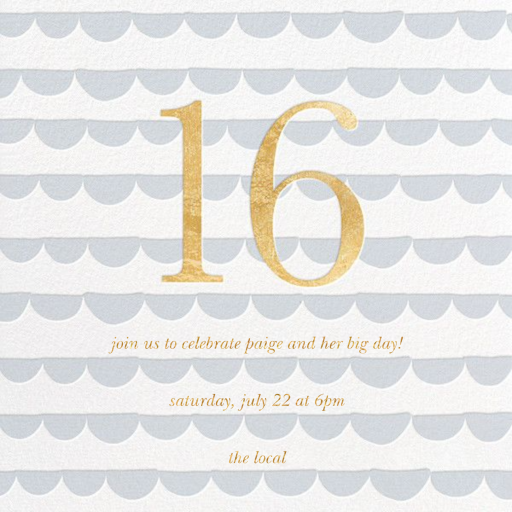 Scallop Party - Sweet 16 Invitation by Sugar Paper