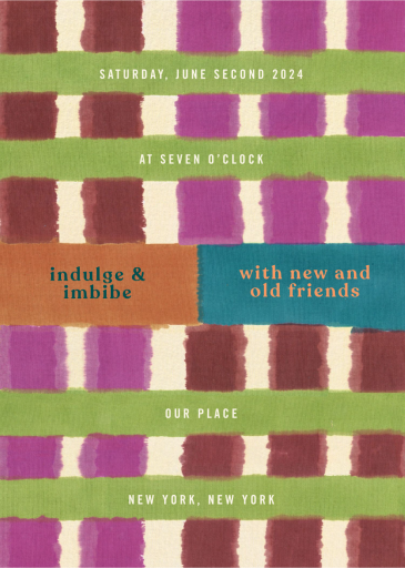 Blocco di Colore - Dinner Party Invitation by Lisa Corti