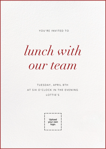 Ivory Stained Edge - Breakfast/Lunch Invitation by Paperless Post