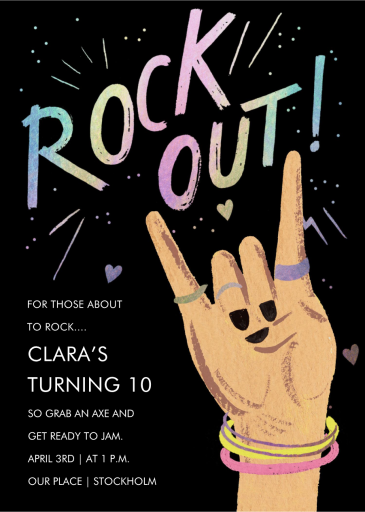 Let’s Rock - Birthday Invitation by Rifle Paper Co.