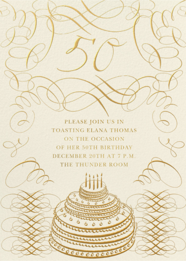 Swirly Celebration - Birthday Invitation by Bernard Maisner