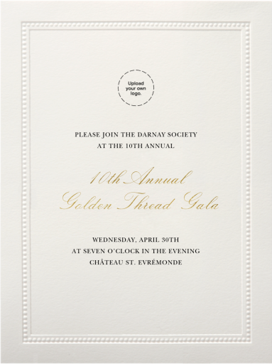 Corinthian Embossed Border by Paperless Post