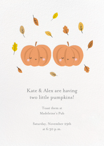 Fall Pumpkin - Baby Shower Invitation by Little Cube
