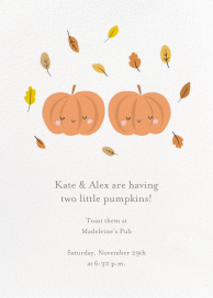 Fall Pumpkin - Baby Shower Invitation by Little Cube