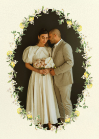 Citrus and Petals Photo - Save the Date by  Monique Lhuillier