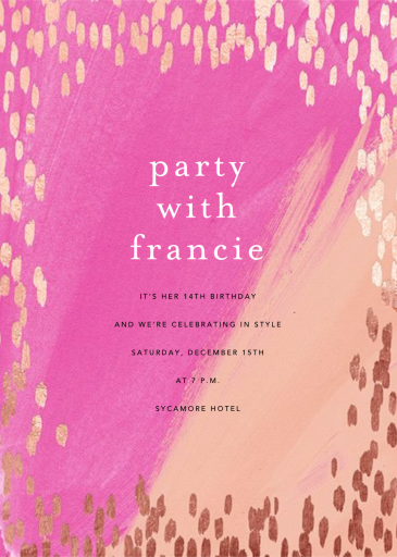 Dappled - Sweet 16 Invitation by Ashley G